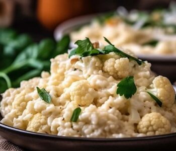 risotto z kalafiorem i mozzarellą