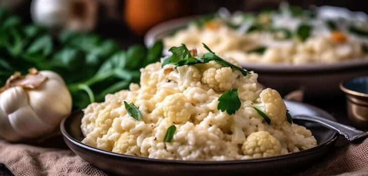 risotto z kalafiorem i mozzarellą